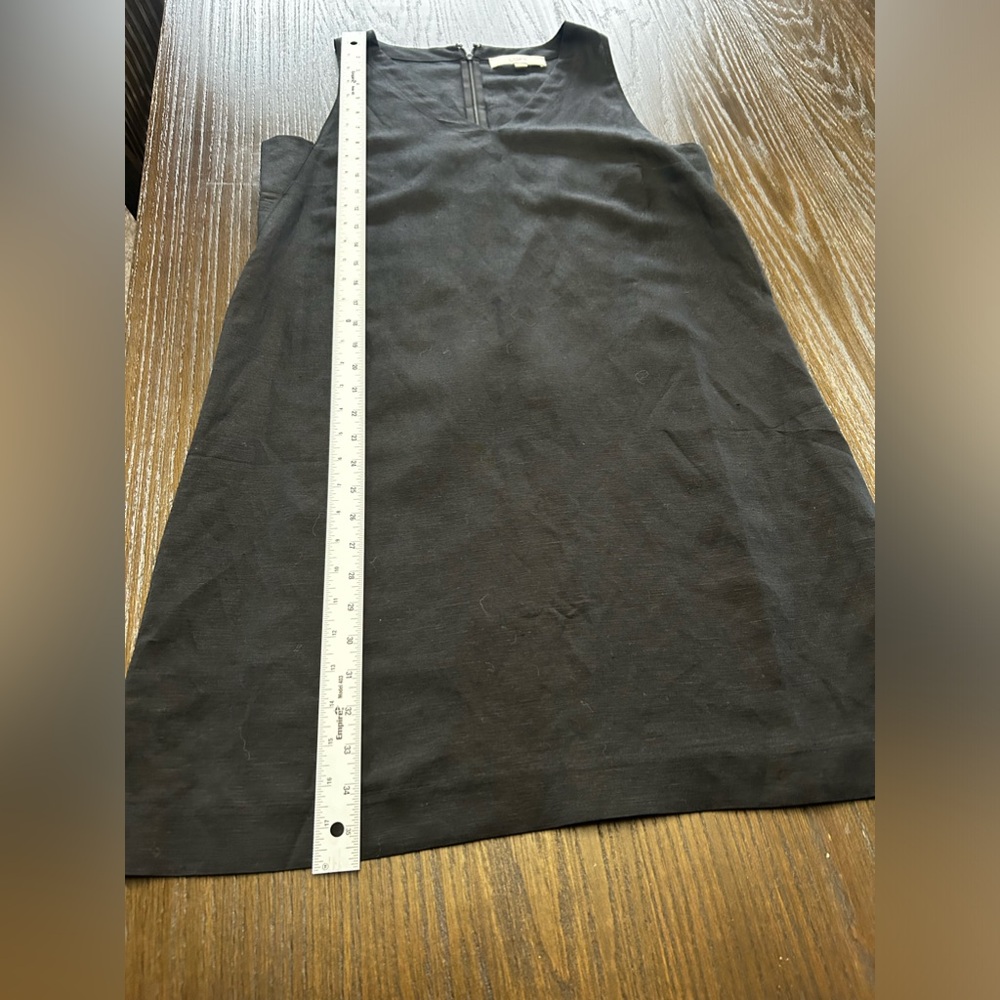 Loft MIDI dress linen viscose‎ lightweight v neck minimalist summer spring - Picture 8 of 10